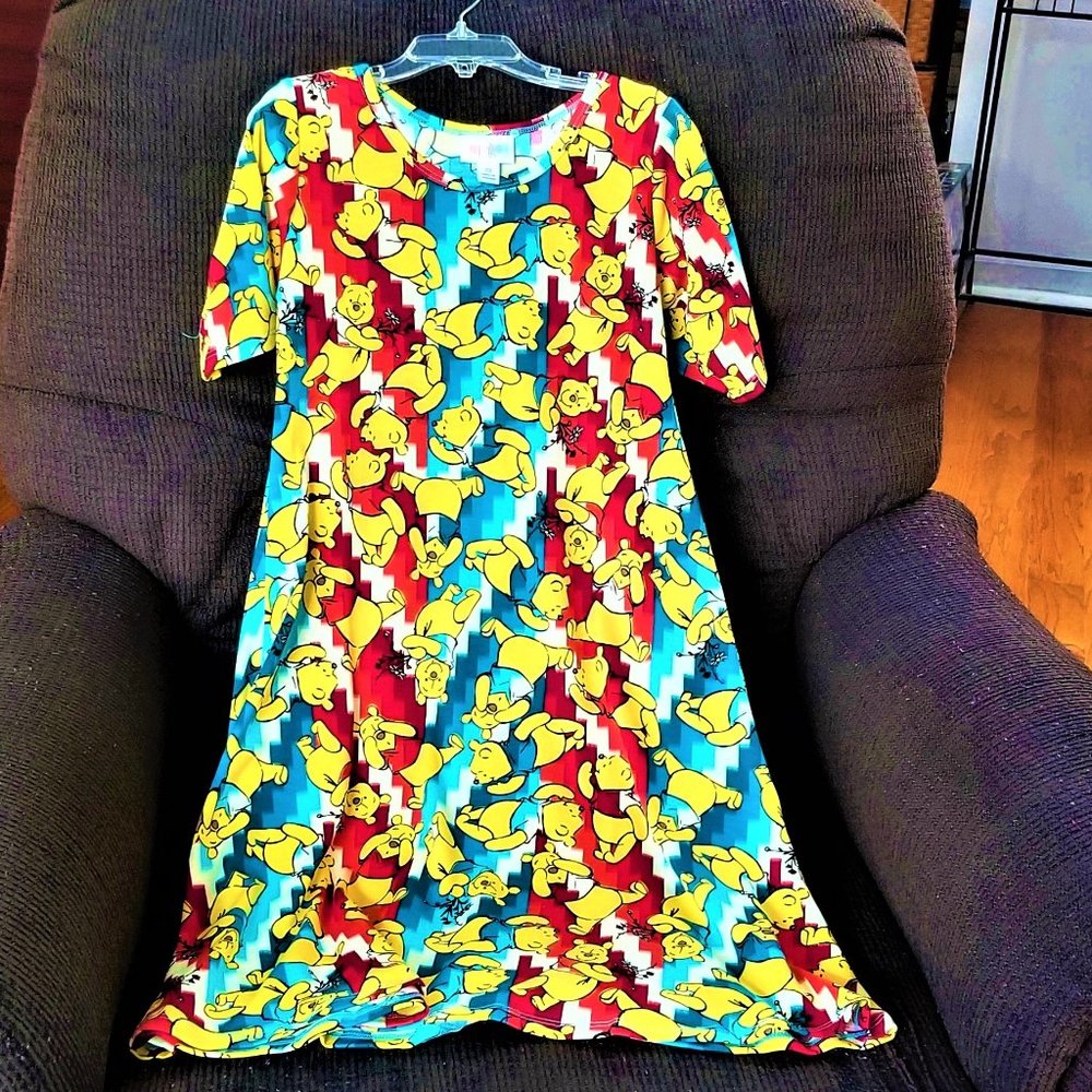 LuLaRoe Dress Winnie The Pooh Girls 10